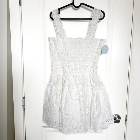 NEW NWT Hill House Azalea Mini Nap Dress White Eyelet XL - Picture 4 of 8